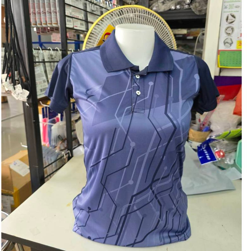 SPORT DAY  เสื้อคอปกหญิง  SA303  เสื้อกีฬาหญิง  ทรงเข้ารูป แนะนำให้เผื่อไซด์   ผ้าไมโครพิมพ์ลาย NR30