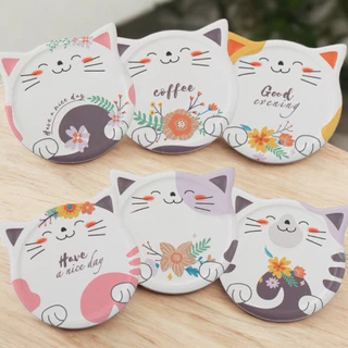 ShopAt.Two[CS7241] ที่รองแก้วซับน้ำ แผ่นหินรองแก้ว ดูดซับน้ำแห้งไว กันความร้อน พร้อมจัดส่งในไทย
