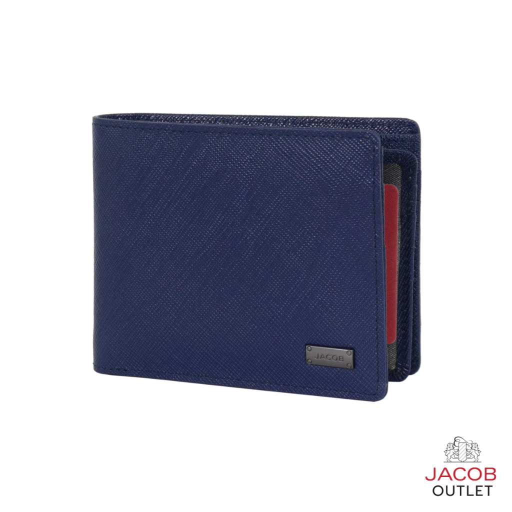 JACOB กระเป๋าสตางค์ชาย ลายSaffiano พร้อมช่องใส่รูปภาพ รุ่น 22622