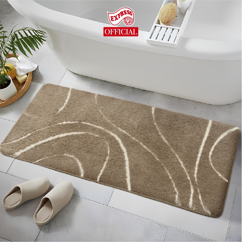 EXPRESS CARPET พรมเช็ดเท้ายาว 50x120cm พร้อมส่ง พรมขนนุ่ม มีกันลื่น ซับน้ำดี ซักได้ แห้งไว