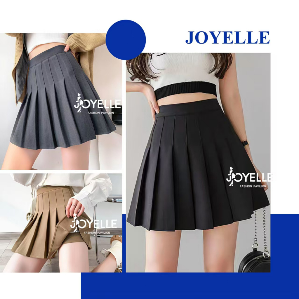 พร้อมส่ง  สไตล์เกาหลีกระโปรงเทนนิสสูงสีพื้นกระโปรงสั้น Clothing Women