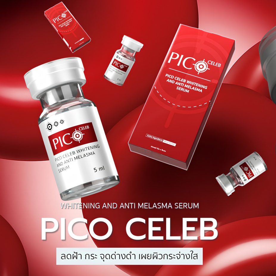 𝐏𝐈𝐂𝐎 𝐂𝐄𝐋𝐄𝐁   WHITENING AND ANTI MELASMA SERUM เซรั่มรักษาฝ้า หน้าไม่บาง ไม่แสบ