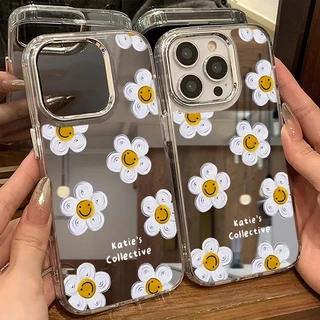 🚚COD🚚 Case เคส iPhone 11 13 16 15 14 12 17 Pro Max เคสไอโฟน11 16promax Case ลายดอกไม้ กรณีโทรศัพท์มือถือชุบกระจก