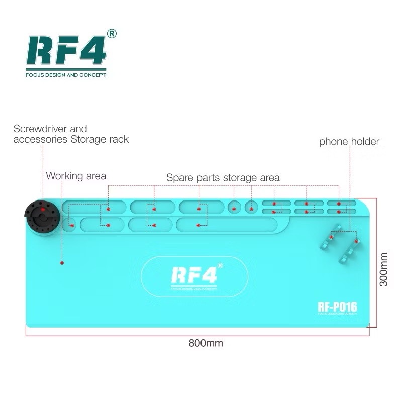 Rf4 RF-PO16 มัลติฟังก์ชั่นหนาขนาดใหญ่ 800 * 300 มม. แผ่นบํารุงรักษา