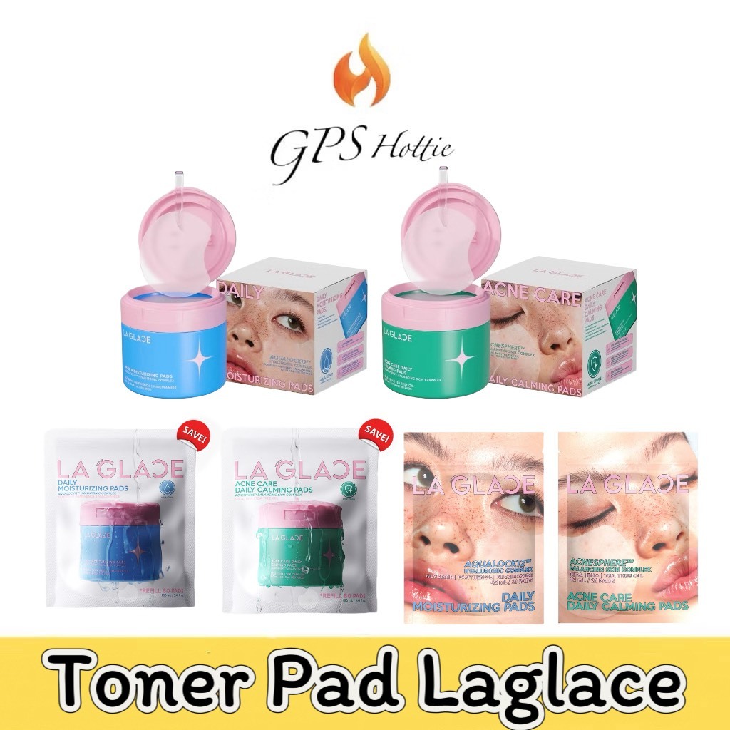 ของแท้ พร้อมส่ง Laglace Toner Pad ลากลาสโทนเนอร์แพด สีฟ้า สูตรให้ความชุ่มชื่น แต่งหน้าติดทน สีเขียว 