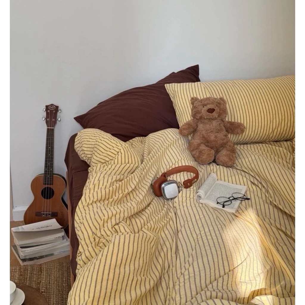 เซ็ตผ้าปูที่นอนรัดมุม สี honey lemon thumbnail 6