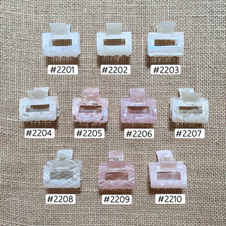 [4.9-6cm] กิ๊บหนีบผมอะคริลิคขนาดเล็กเนื้อหนาแต่งลาย ราคาต่อ1ชิ้น มีหลายแบบหลายสีสวยมาก
