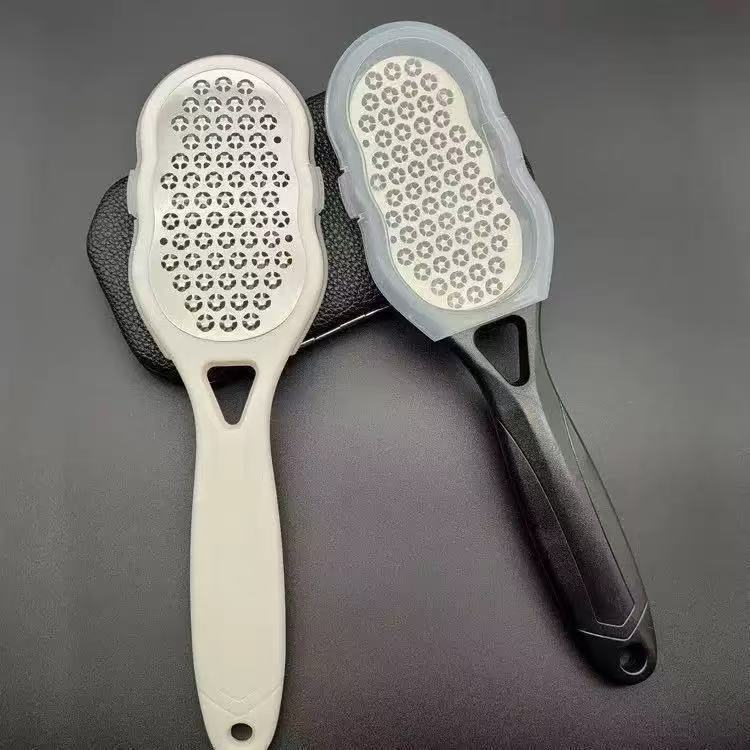 ตะไบป้องกันส้นเท้าแตกแบบสเเตนเลส  ตะไบขัดส้นเท้า แปรงขัดเท้าอเนกประสงค์(คละสีขาว,ดำ) - รูปที่ 2