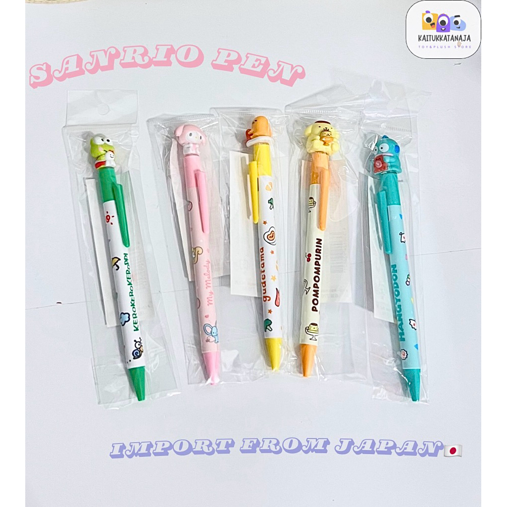 พร้อมส่งด่วน~ ปากกาดำลูกลื่น ของแท้💯 Sanrio Characters  Classic Mascot Ballpoint Pen นำเข้าจากญี่ปุ่น🇯🇵 คอลใหม่Japan
