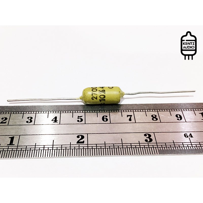 CAPACITOR 400V คาปาซิเตอร์ ค่า 0.0027UF 2700PF 2.7NF 272PF PHILLIPS MULLARD MUSTARD GUITAR ของดีเก่า