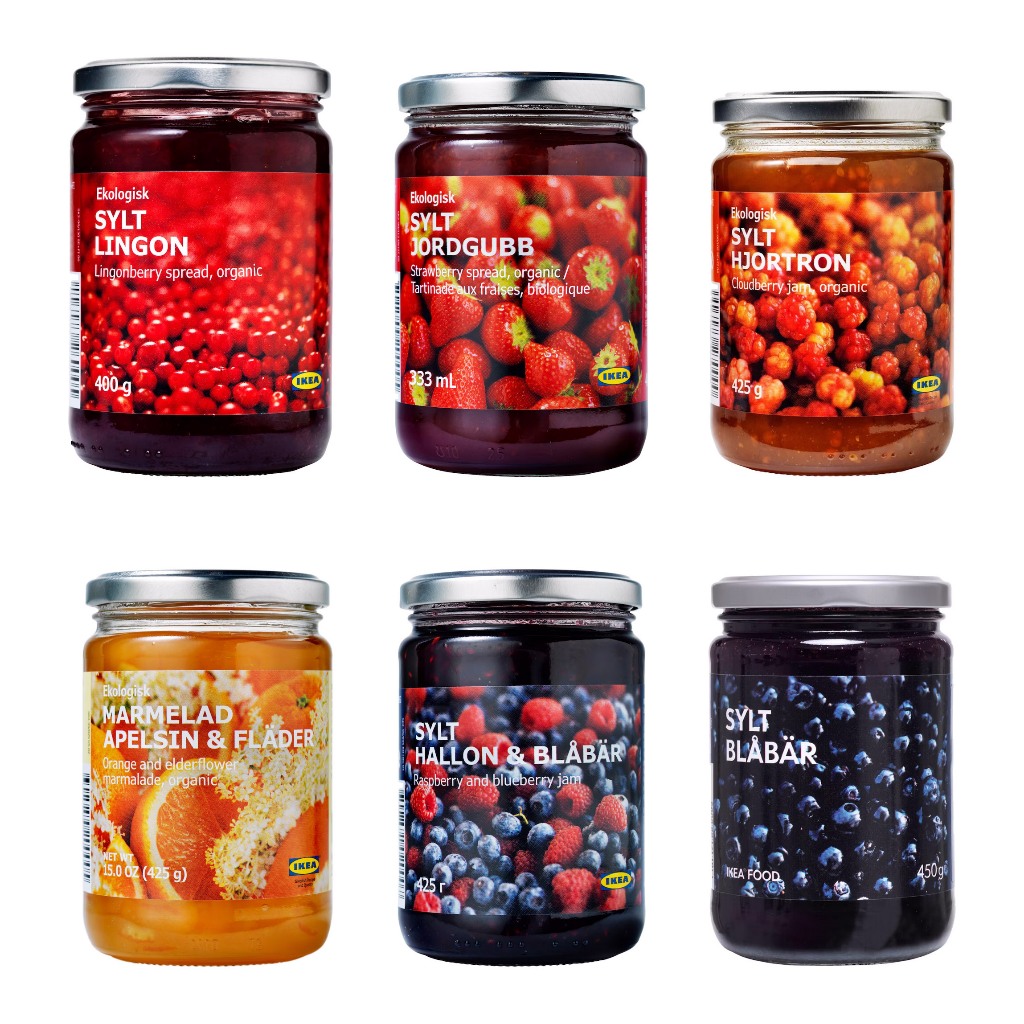 SYLT LINGON/JORDGUBB/HJORTRON/BLÅBÄR/HALLON/ORANGE IKEA Jam แยมเบอร์รี่ออร์แกนิกนำเข้า ขนมยุโรปแท้ Lingonsylt