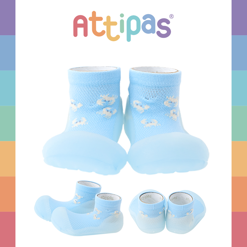 NEW 2025! รองเท้าหัดเดิน Attipas - รุ่น Baby Crab- [สี :Blue] [รุ่น Standard]