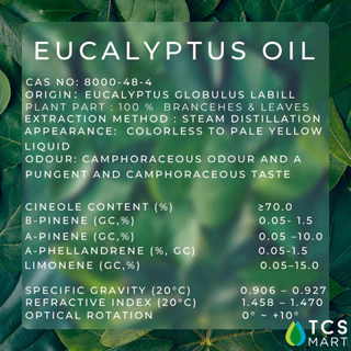 น้ำมันหอมระเหยยูคาลิปตัส (Eucalyptus essential oil) 100 mL.