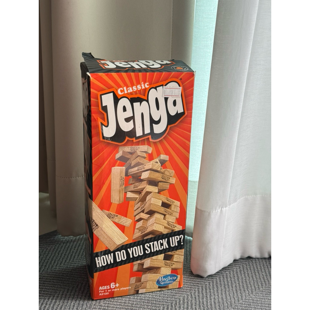 jenga เกมส์ไม้ตึกถล่มของแท้ สภาพดีมากๆ