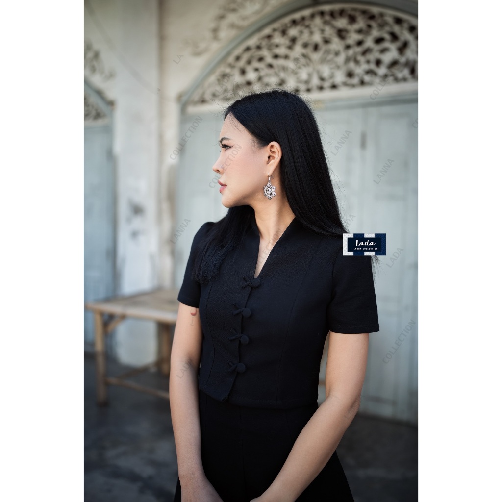 เซ็ท2ชิ้นผ้าฝ้ายอัดกาวสีดำ มี2แบบให้เลือก NEW - รูปที่ 6