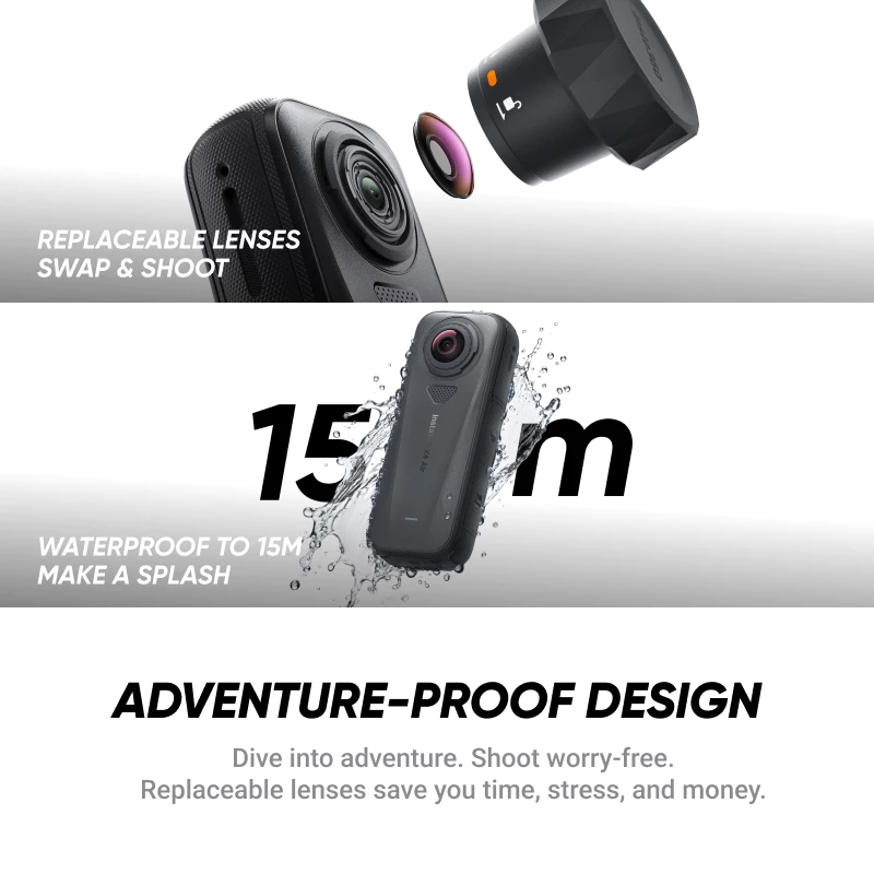 Insta360 [สินค้าใหม่] กล้องแอคชั่นแบบพาโนรามา Insta360 X4 Air 8K น้ำหนักเบา พกพาสะดวก ภาพคมชัด กันสั่นไหว ถือมือหรือใส่ก thumbnail 9