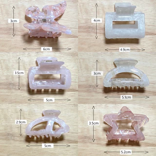 [4.9-6cm] กิ๊บหนีบผมอะคริลิคขนาดเล็กเนื้อหนาแต่งลาย ราคาต่อ1ชิ้น มีหลายแบบหลายสีสวยมาก