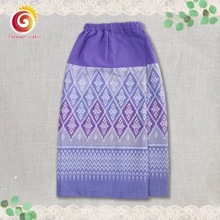 👩ชุดไทยพิกุล เสื้อลูกไม้เอวยืด ผ้าถุงพิมพ์ลาย วันภาษาไทย ใส่สบาย สีไม่ตก ไปวัด ทำบุญ สวยๆไม่ซ้ำใครแน่นอน
