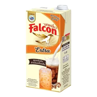 Exp: 05/12/2026 (ยกลัง) Falcon ตรา นกเหยี่ยว เอ็กซ์ตร้า ผลิตภัณฑ์นม สูตรเข้มข้น สำหรับเครื่องดื่ม ขนาด 1000มล.x12กล่อง