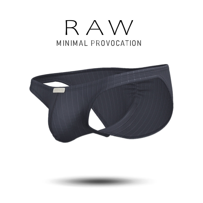 [เนื้อผ้าลื่น-บาง] Private Structure กางเกงชั้นในชาย รุ่น Raw Low Rise Brief – Cloudburst Grey [4817]