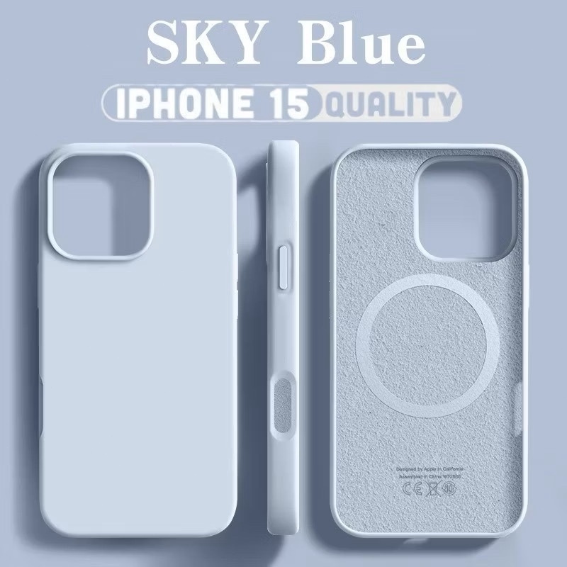 Magnetic เคสซิลิโคนวง For iPhone 17 Air 16 13 11 15 14 12 Pro Max 17Pro 15pro 16promax เคสพรีเมี่ยมซิลิโคนวงแหวนแม่เหล็ก