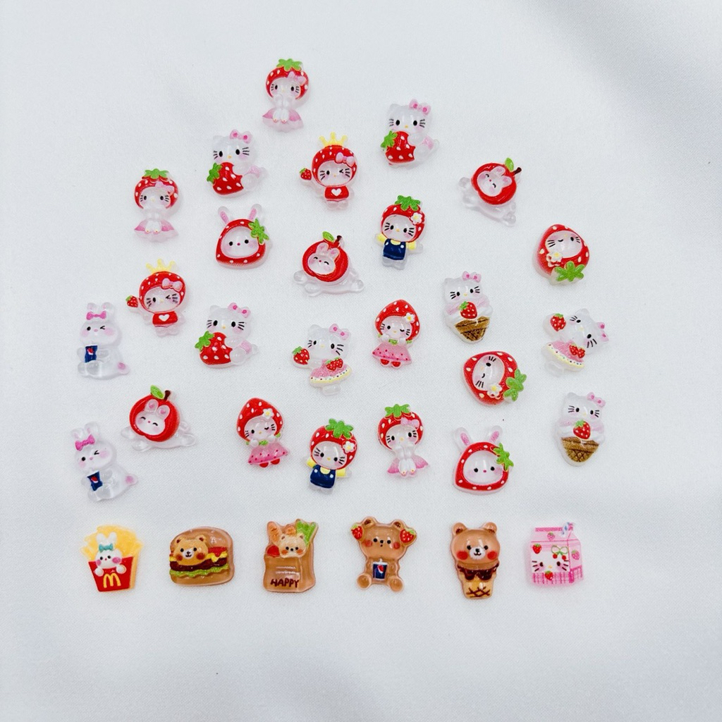 อะไหล่น้องคิตตี้คละ ตกแต่งเล็บ ตกแต่งของอเนกประสงค์ 50 ชิ้น/ห่อ สินค้าพร้อมส่ง