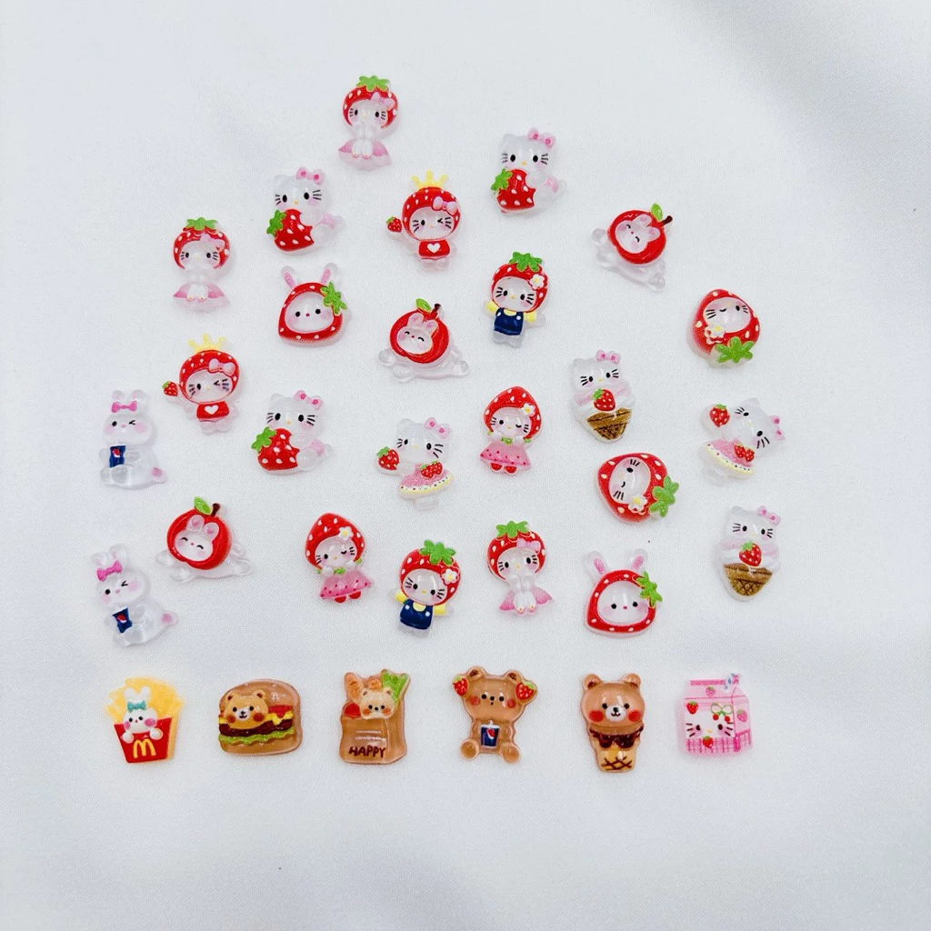 อะไหล่น้องคิตตี้คละ ตกแต่งเล็บ ตกแต่งของอเนกประสงค์ 50 ชิ้น/ห่อ สินค้าพร้อมส่ง