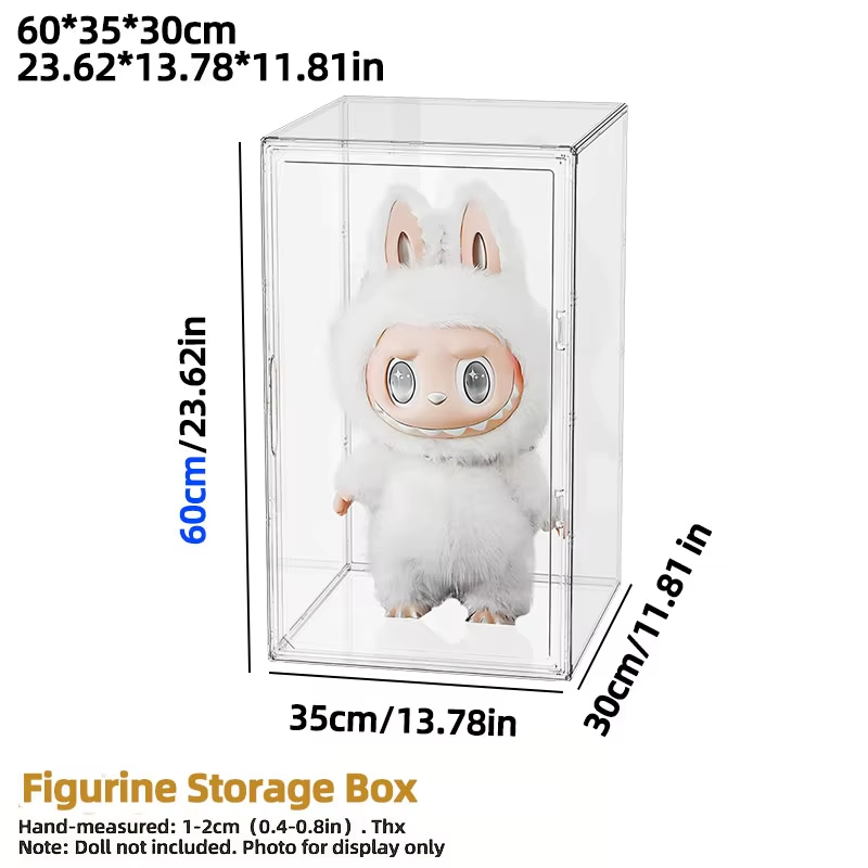 กล่องเก็บของขนาดใหญ่ 60x35x30ซม. สำหรับหมวกกันน็อก ของสะสม หนังสือ รองเท้า บ้านจอแสดงผลตู้