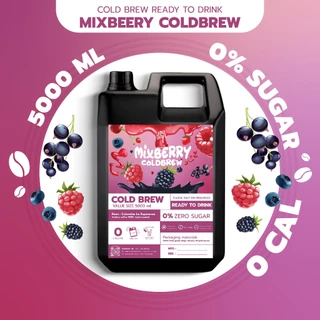 กาแฟ Cold brew กาแฟสกัดเย็น คั่วอ่อน Mix Berry พร้อมดื่ม หอมกลิ่นผลไม้ตระกูลเบอร์รี่ 5000 ML.