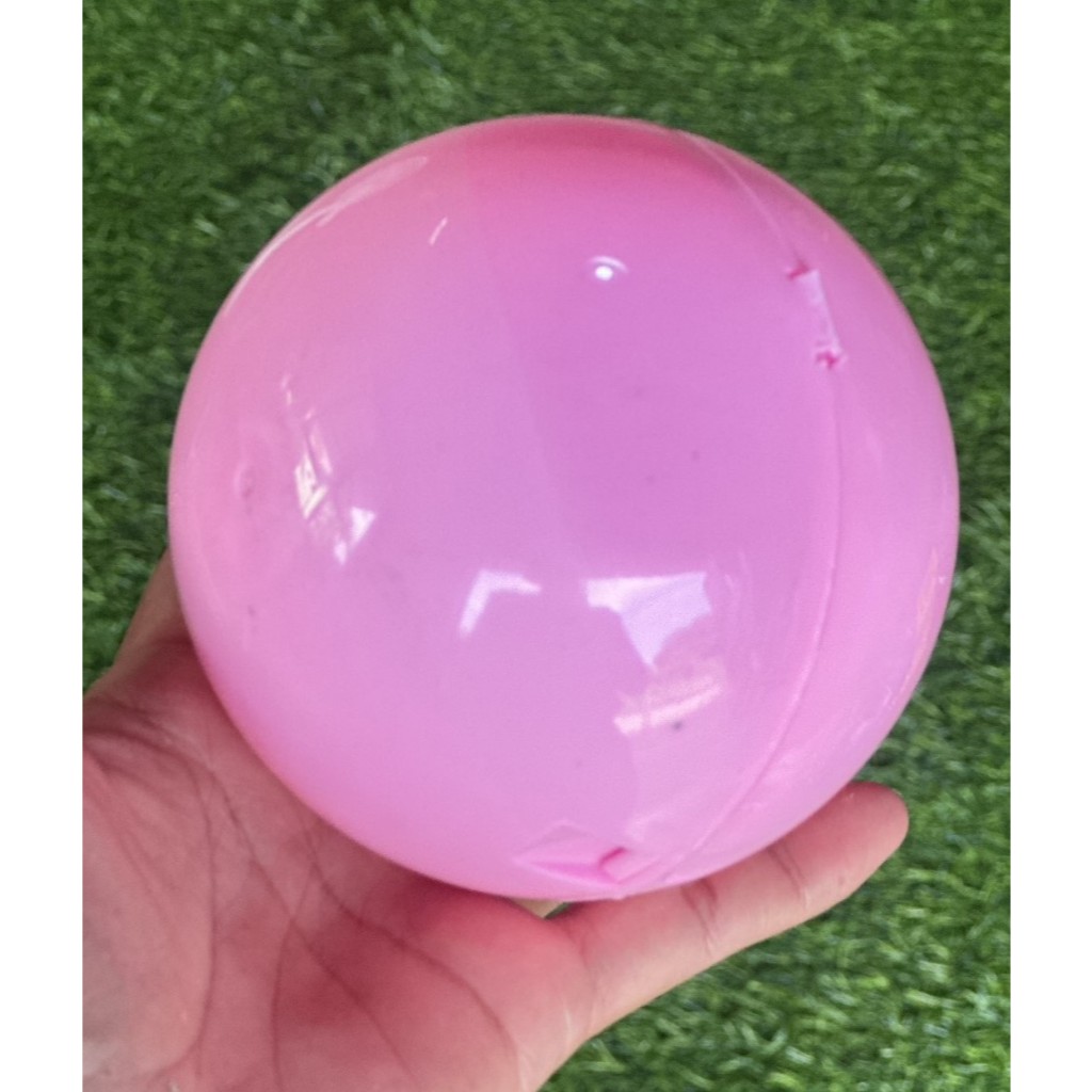 ไข่กาชาปอง ไข่จับฉลาก สีชมพู แบบมีหูล็อค ทำจากพลาสติก ขนาด 10 CM. ราคาต่อชุด 10 ลูก/ 30 ลูก/ 40 ลูก/ 50 ลูก