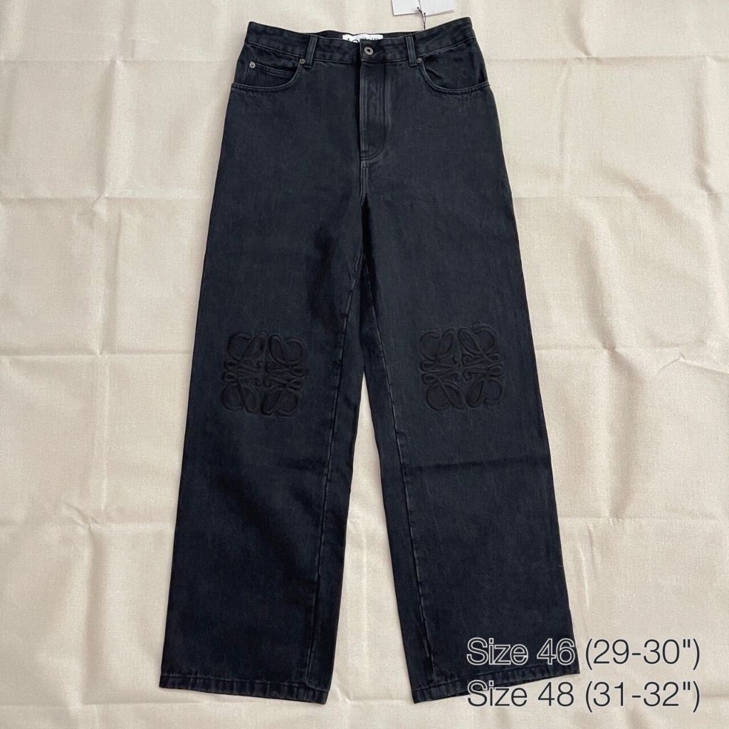 New กางเกง Loewe anagram baggy denim jeans ดำ มือ1ของแท้💯 พร้อมส่ง**รีเชครายวันก่อนกดสั่งค่า