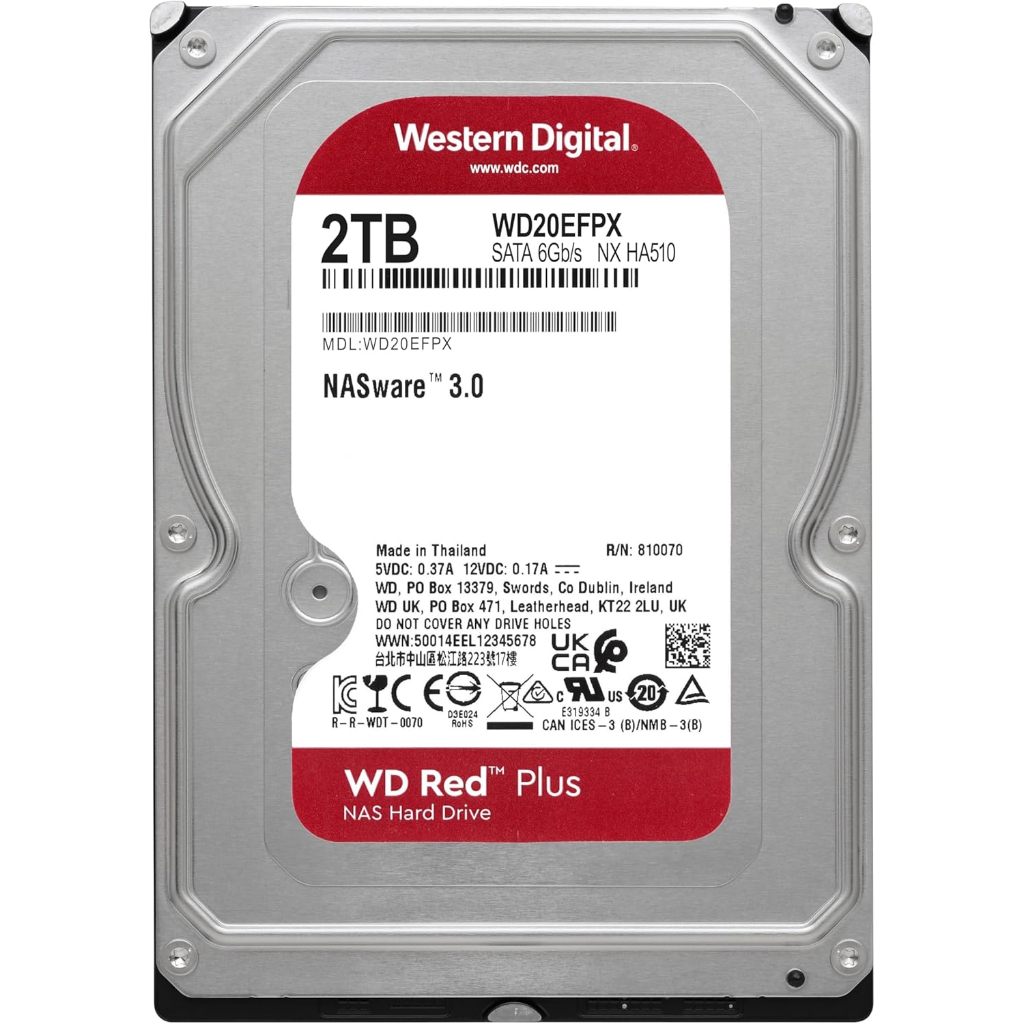 HDD WD 2TB NAS Red Plus SATA3(6Gb/s) 64MB 5400 RPM 3Y (WD20EFPX-3YEAR)