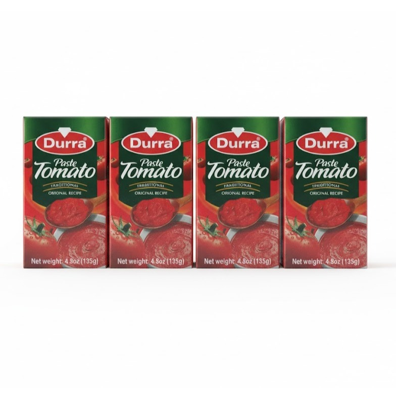 Durra ซอสมะเขือเทศเข้มข้น 135g 1แพ็คx 4 Tomato Paste  Double Concentrated معجون طماطم ซอสมะเขือเทศบด