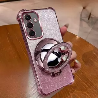 เคสกากเพชร+ขา สำหรับ Samsung A07 A17 A06 A36 A56 A16 A55 A03S A02S /S25FE S24FE เคสกันกระแทกพร้อมขาตั้ง