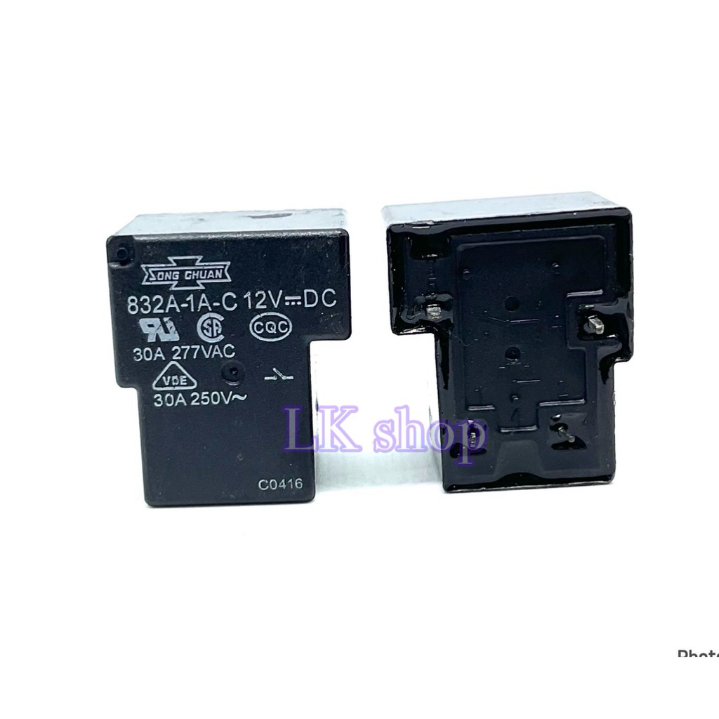 รีเลย์ไฟฟ้า 12V 832A-1A-C. 12VDC 30A 250VAC 4ขา สินค้าพร้อมส่ง