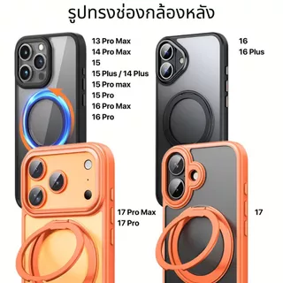 (วงแหวนหมุนได้+แถมฟิล์ม) เคส FenixShield 360 Rotatable Stand สำหรับ iPhone 17 / 16 / 15 / Plus / Pro / Max