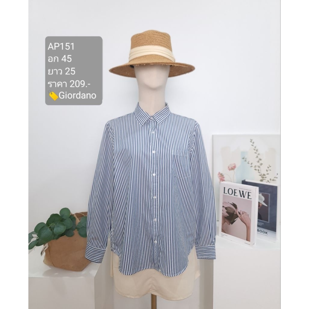 เสื้อเชิ้ต เสื้อมือสอง Giordano