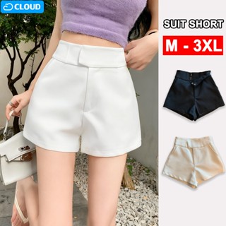 ✨กางเกงขาสั้นผู้หญิง✨กางเกงขาสั้นเอวสูง แต่งซิปหน้า การปลอบโ…