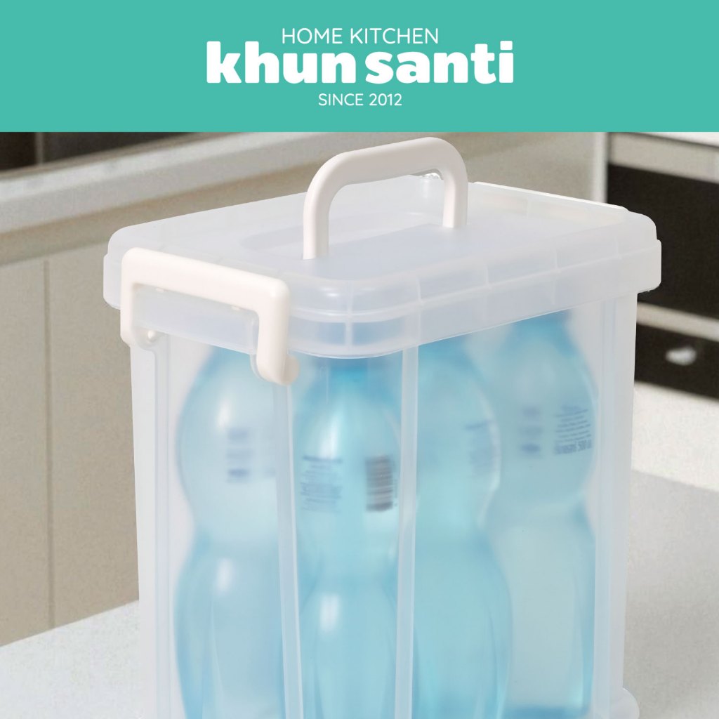 KHUN SANTI กล่องพลาสติกหูล็อกอเนกประสงค์ ขนาด : 17.5(ก) x 24.5(ย) x 26(ส) cm ความจุ : 7L PK-256 ราคา ถูกที่สุด ดีลบีเคเค แกลเลอรีภาพที่ 3