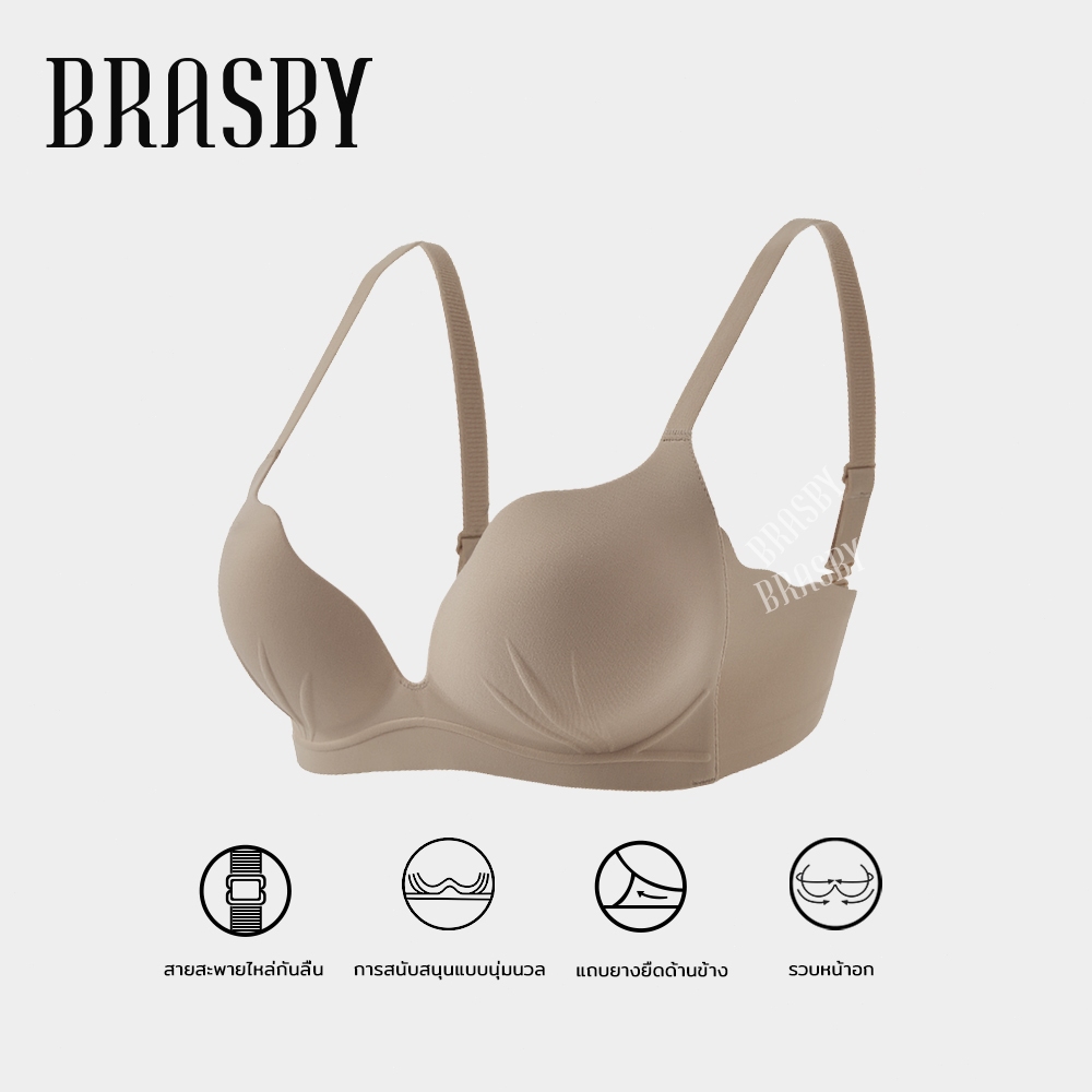 🎉Brasby🎉Support Shaping Bra เสื้อในเจลลี่บรา บราไร้ขอบ ไร้โครง เนื้อผ้านิ่ม เก็บทรงดี ไม่ปลิ้น