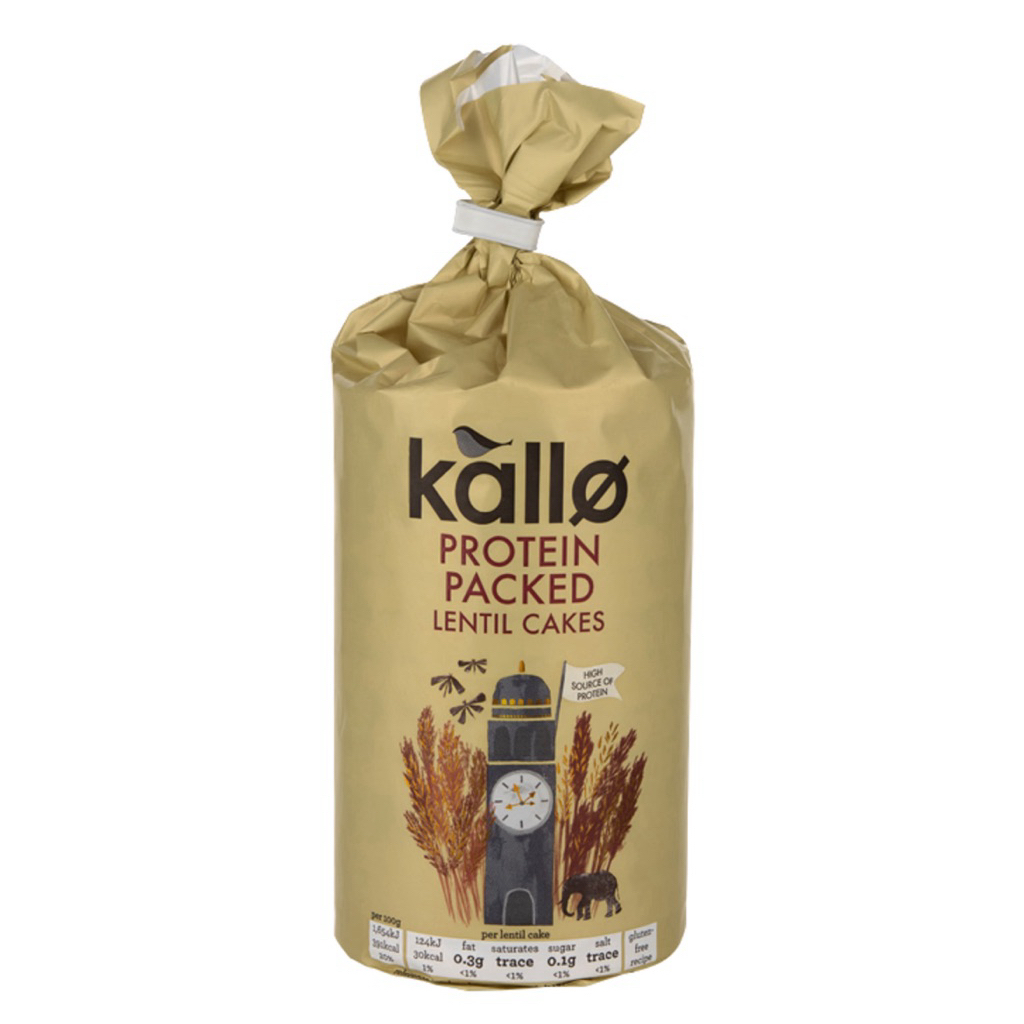 Kallo Protein Lentil Cake100g/Organic lightly Salted/Unsalted Rice Cake 130g/Belgian Dark/Milk Choc 