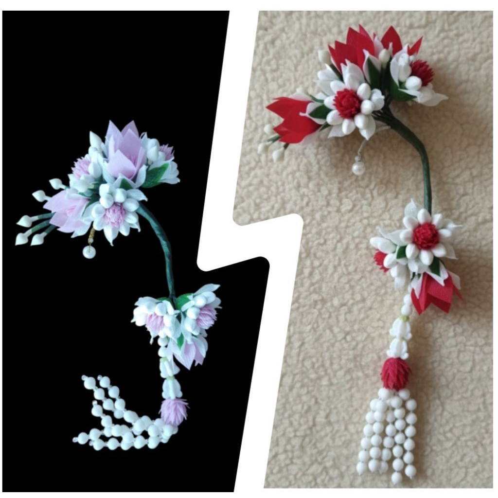 จอนหูดอกไม้เจ้าสาว/นางรำ ดอกไม้ประดับผม