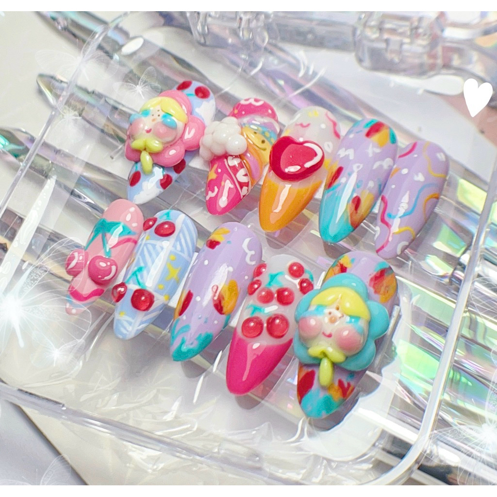 เล็บปลอม crybaby เล็บเจลปลอม เล็บปลอมเจลแท้ สีเจล เล็บสำเร็จรูป