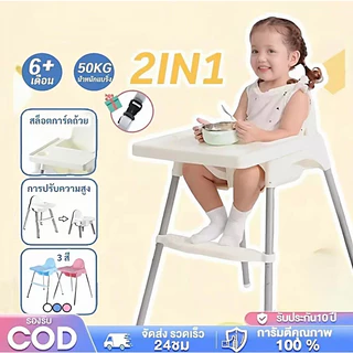 เก้าอี้กินข้าวเด็ก ถาดกว้าง พนักพิงกว้างหนาปลอดภัย 6 เดือนขึ้นไป มี4สีให้เลือก