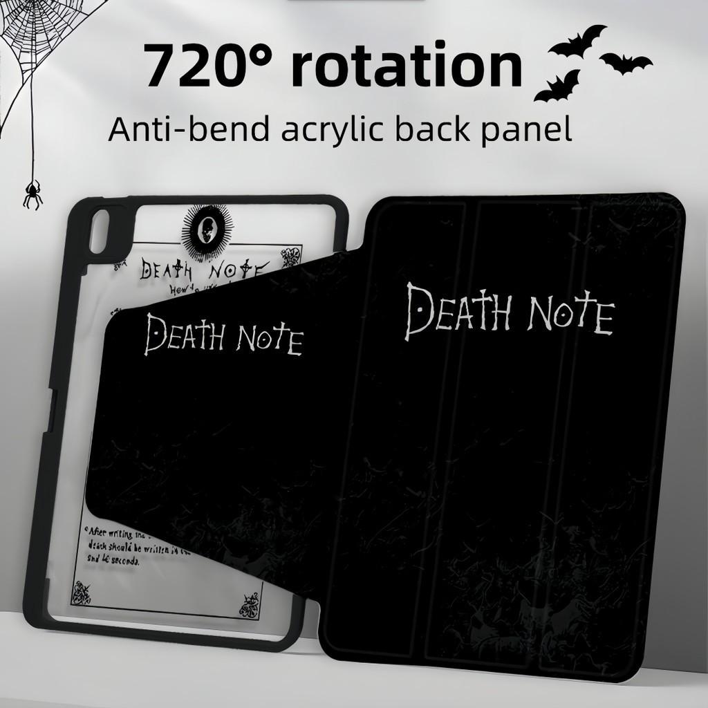 【DEATH NOTE】เคสไอแพด หมุนได้ 3 แบบ พับครึ่ง-ตั้งตรง-เอนหลัง สำหรับ Air6/5/4, Pro11 gen7 gen8 gen9