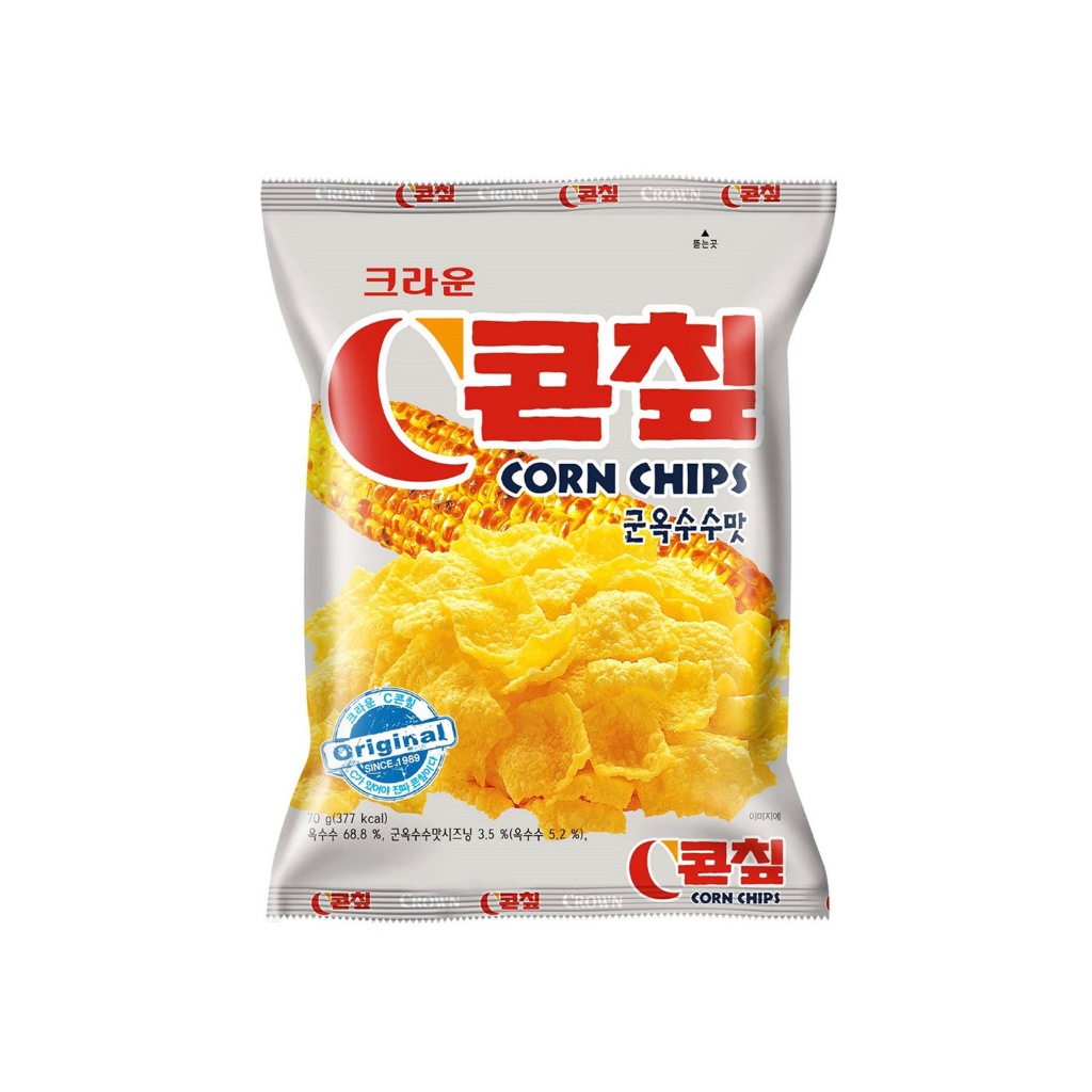 [ของแท้] 콘칲 Crown Corn Chips (ขนมข้าวโพดกรอบ) 70g