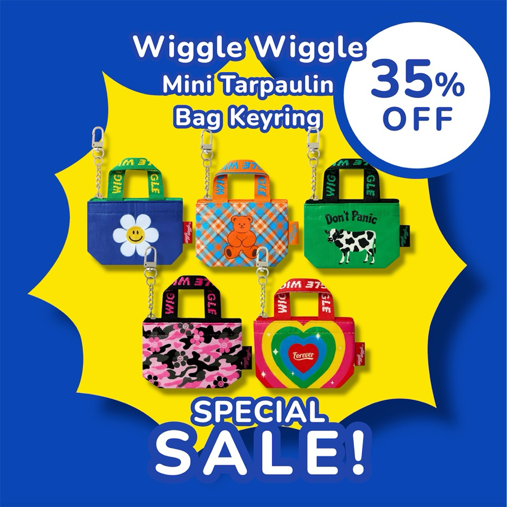 ✅ ขายดี Wiggle Wiggle Mini Tarpaulin Bag Keyring พวงกุญแจกระเป๋ามินิ ลายใหม่ น่ารักสุดๆ