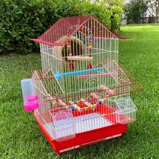 【ซื้อ1แถม8】Cage กรงนก ลวดหนา กรงสัตว์เลี้ยง กรงชูก้า กรงกระรอก พับได้ พกพาสะดวก กรงนกแก้ว กรงนกขนาดใหญ่