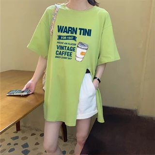 เสื้อยืดแขนสั้นผู้หญิงฤดูร้อนใหม่ oversize เสื้อผ้าสาวอวบไซส์ใหญ่แฟชั่นวัยรุ่นน่ารัก เสื้อโอเวอร์ไซส์เกาหลีลําลองทรงหลวม