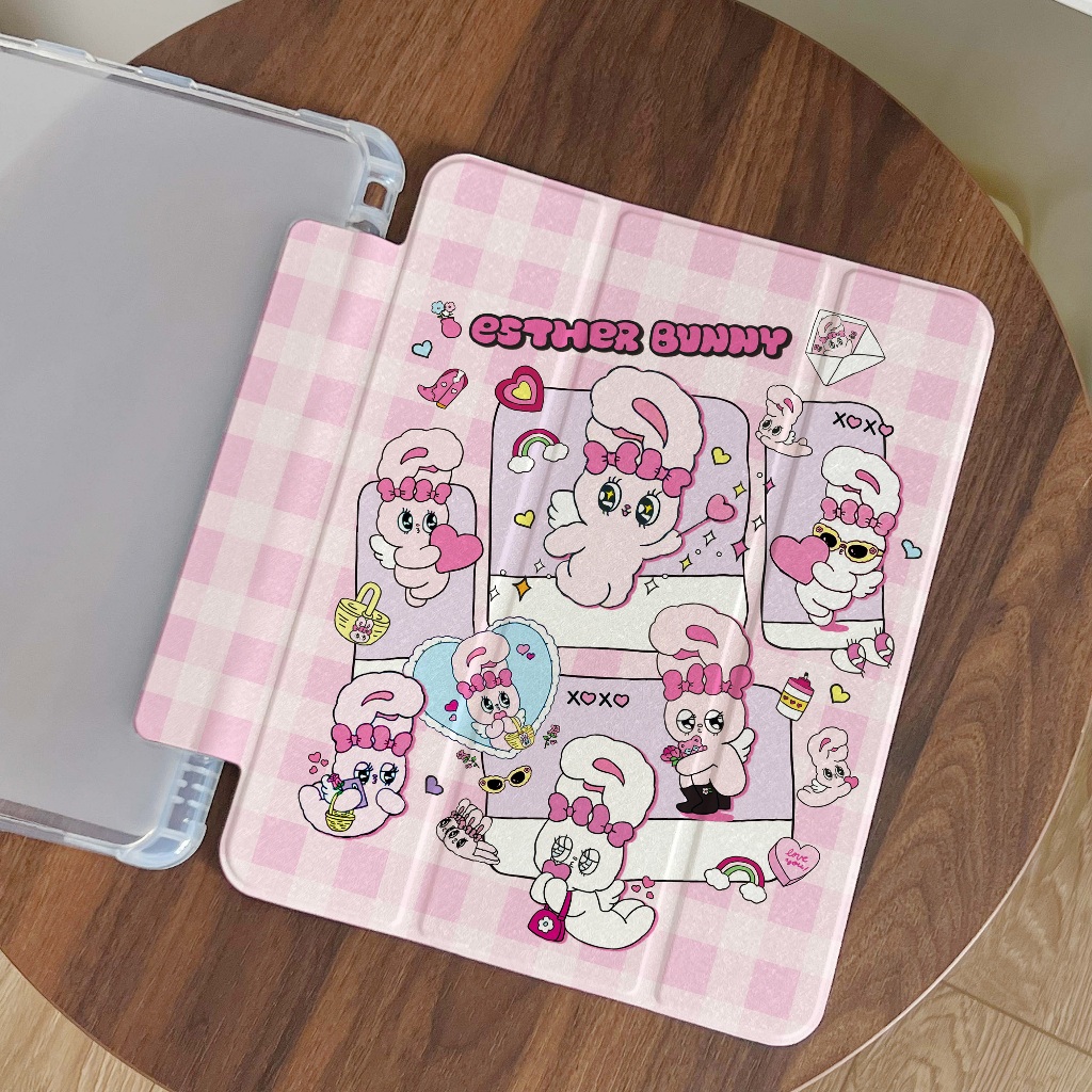 ✨ส่ง24ชม✨เคสไอแพด Air6 Air7 Gen11 ที่ใส่ปากกา Esther Bunny เคส iPad Pro11 2025 Gen10 Air8 11 Gen12
